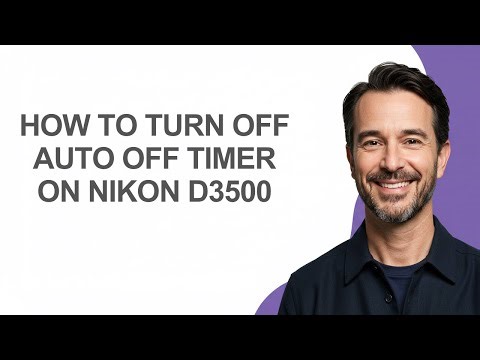 How to Turn Off Auto Off Timer on Nikon D3500 - KevinHowTo