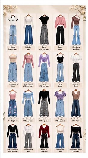 20 Stylish Top & Jeans Combos 👖🌸#fashion #ytshorts