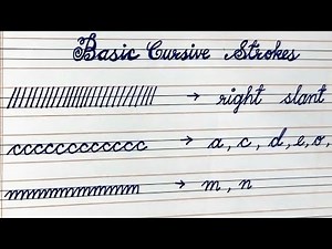 Basic Cursive Strokes to improve handwriting। calligraphy #writing #how to write cursive writing?