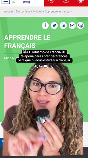 💸 El Gobierno de Francia 🇫🇷 tiene su propia plataforma exclusiva para que puedas aprender francés 100% online. Se trata de una colaboración de Campus France y TV5MONDE :), os dejo el link en la bio para que accedáis 🫶🙋‍♀️ #aprenderfrances #aprenderidiomasonline #aprenderidiomas #campusfrance