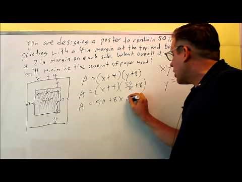 Calculus Optimization Problems: Poster With Margins