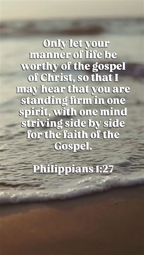 This is our vision verse, the statement of faith for our young adults community. We want to live a life worthy of the Gospel of Christ, and we want to stand firm in one spirit, with one mind, striving side by side together for the faith of the Gospel. We want to encourage the people around us to stand firm, to step out in faith, and to strive together for the Gospel. Who can you encourage today? Who can you reach with the Gospel today? How can you show God's love to someone today? #visionverse #