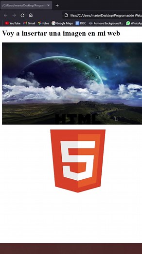 Como insertar una imagen en nuestra página web con #html. Se trata de un tutorial muy sencillo donde utilizaremos #html5 y #visualstudiocode #htmlcoding #paginaweb #htmltutorial #cursohtml #aprenderhtml #htmlespaña #htmlespañol