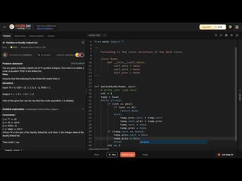 Deletion In Doubly Linked List