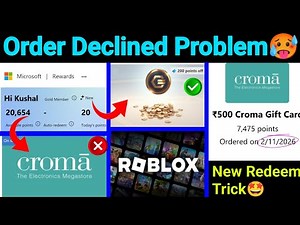 Microsoft Rewards Redeem Problem 🥵 | Order Declined Problem | The Order Can Not be Completed देखो 🤩