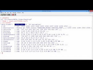 1.4.3 R1. Understanding Food - Video 2: Working with Data in R
