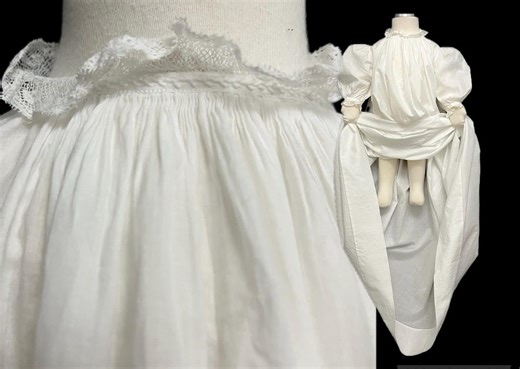 Antique Infant Baby Dress White Christening Gown Baptism Church Blessing Large Doll Victorian Edwardian 35.5" Long - Etsy