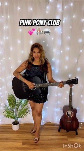 Pink Pony Club acoustic guitar #cover #shorts 🎸🎵