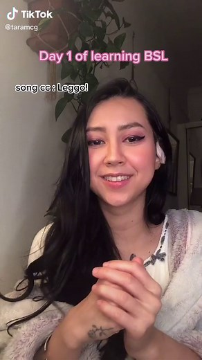 Day one learning BSL. This song is so fast! I tried to CC as close to the timing of the song as possible. #bsl #signlanguage