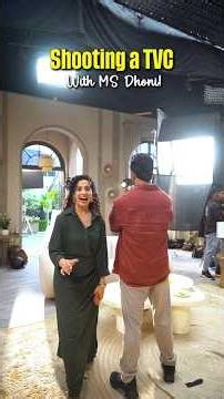 Shooting A TVC with MS Dhoni! #shorts #msdhoni #kamiyajani