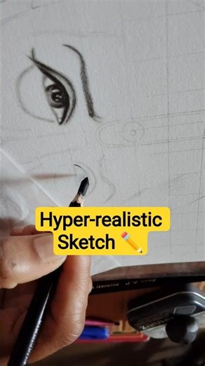 How to draw Eyes| Hyper-realistic Sketch| Eye drawing tutorial| Charcoal Sketch| #Shorts #Art #Eye