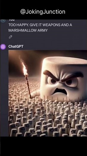 Asking ChatGPT to transform the sweet marshmallow into an army of marshmallows! #chatgpt4 #dalle3