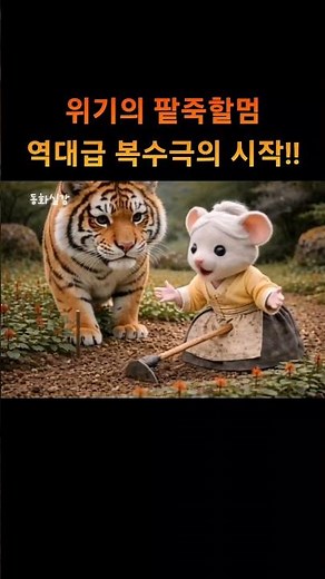 [👆👆👆풀영상 클릭 ] #팥죽할멈과호랑이 #팥죽할머니와호랑이 #동화 #세계명작 #동화책읽어주기 #엄마가읽어주는동화 #전래동화 #애니메이션 #ai #민담 #호랑이 #할머니 #팥죽