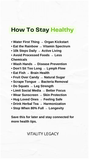 HOW TO STAY HEALTHY 🌿