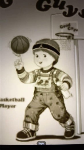 Custom Spencer’s good guy doll, but basketball version