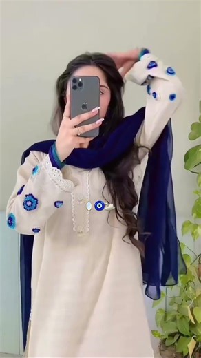 Blue Off White Dress | Stylish Outfit Ideas | Trendy Fashion Look ✨ #greatoutfit