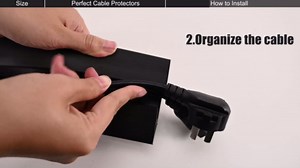 Floor Cord Cover 10Ft Heavy Duty PVC Floor Cable Protector Electric Cord Hider Cable Management Floor Strip Extension Cord Covers Cable Raceway for Wires on Floor Inner Channel 1.36" W x 0.43" H