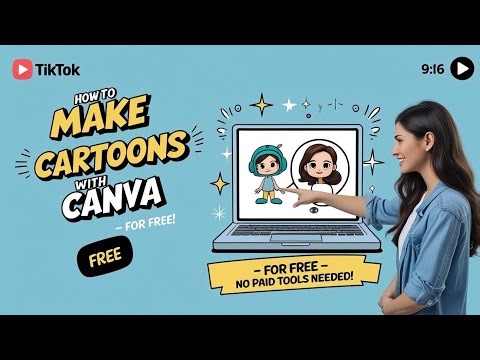 CREATE CARTOONS WITH CANVA FOR FREE! (2025 GUIDE FOR BEGINNERS) #canva #howto