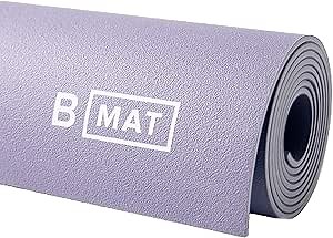 B YOGA Mat for Men and Women, 4mm Thick, 71” x 26”, Lavender - 100% Rubber, Non-Slip Floor Workout Mat for Yogis, with Superior Cushioning for Comfort - Premium Fitness and Pilates