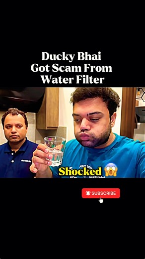 Ducky Bhai Got Scammed From Water Filter #shorts