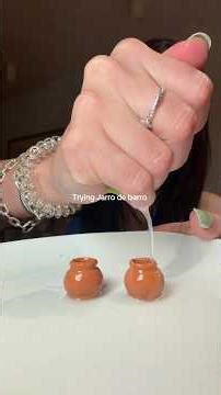 EATING MINI CLAY POTS #asmr