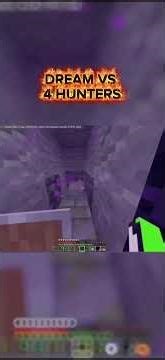 DREAM VS 4 HUNTERS #minecraft #dream #shorts