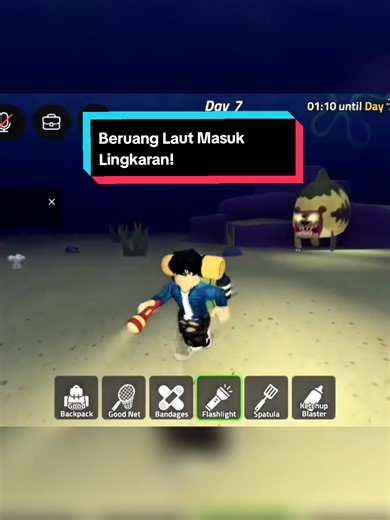 Spongebob bohong! beruang lautnya masuk lingkaran 😭 #roblox #robloxfyp #survivethebikinibottom #game #fyp