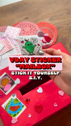 Stickerbox on Instagram: "Create a special spot for Valentine's Day love notes ㅤ Remember those elementary school mailboxes? Grab a shoebox and let's go 📦➡️💌 ㅤ This adorable DIY mailbox is perfect for collecting all your little one's Valentine treasures: custom stickers, cards from classmates, candy, you name it. ㅤ Easy enough for kids to help, cute enough to keep out all week. Full tutorial above ☝️ ㅤ #aiart #valentinesday"