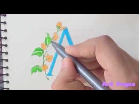 How To Draw Fancy Letter Font "A"
