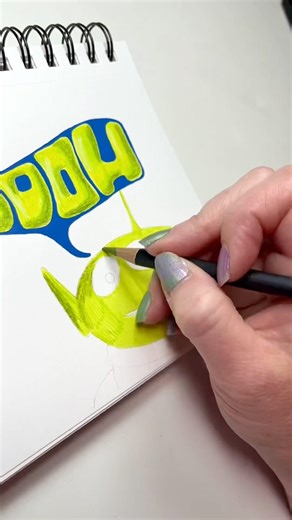 OOooOoh! Attempting to Draw the Alien from Toy Story with Acrylic Pens and Colored Pencils