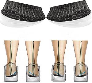 Adjustable Orthopedic Heel Wedge Insoles for Supination & Pronation Correction, 3-Layer Anti-Shock Pads for Foot Alignment, Bow Legs, Knee Pain Relief – Adhesive Design (L: Women 8-12/ Men 7.5-13)
