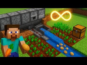How to Make an Infinite Carrot & Potato Farm in Minecraft | Easy Automatic Food Farm Tutorial