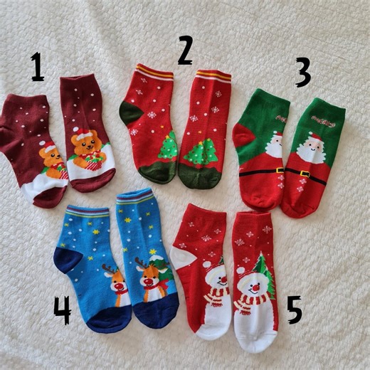 Christmas Socks Set Kids 5 Pairs, Holiday Gift Socks for Boys Girls, Toddler & Youth Christmas Stocking Stuffer, Cute Xmas Socks - Etsy
