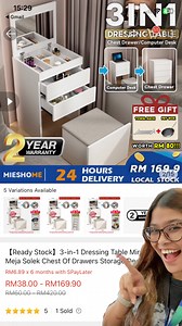 Fuyoh! 3 in 1 Drawer ni sangat best ye 🤩👉 https://shope.ee/5Ke4AD3LLU #shopeemy | Shopee