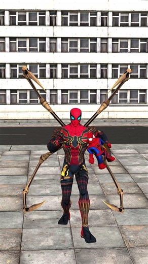 Spider man save his litlle baby from Spy and Superman #3danimation #spiderman #funny #tf2