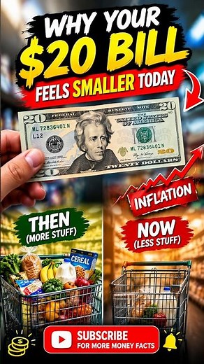 Why Your $20 Bill Feels Smaller Today 💵 | Inflation Explained #shortsvideo