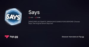 Ajouter le bot Discord Says | La liste #1 des Bots et Applications Discord