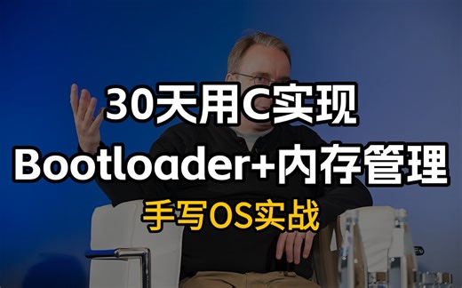 【手写一个OS】30天用C实现Bootloader 内存管理，彻底理解计算机！(代码开源）
