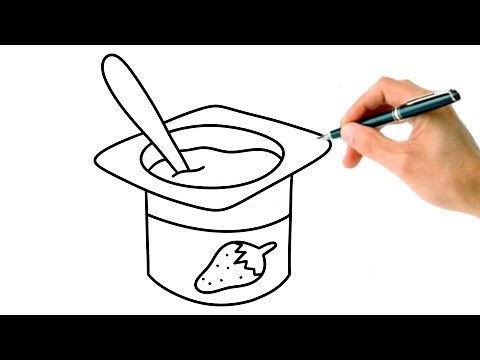 EASY HOW TO DRAW YOGURT 🍦 TUTORIAL 🌈