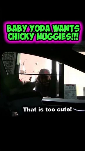 Baby Yoda wants his CHICKY NUGGIES!!!