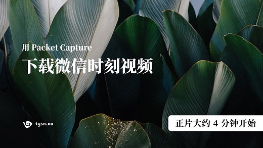 【泰森教程】用 Packet Capture 下载微信时刻视频