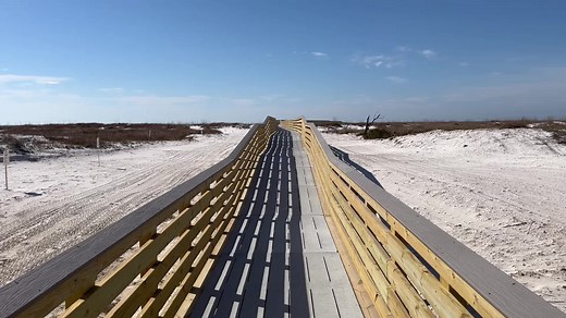 Crooked Island East Beach Access is now Open. This is located right outside the City of Mexico Beach on Tyndall Air Force Base’s property. This is a gorgeous area. Here is a walk to the beach on the new boardwalk. A Recreational Permit is required by all non-DoD personnel, age 16 years and older, to access all Tyndall AFB property, including Crooked Island Beach, Davis Beach Boat Launch, Buck Beach, DuPont Bridge Boat Launch, Bonita Bay, Farmdale Bayou, Strange Bayou and Redfish Point. Obtain a 