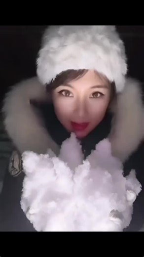 Snow Eating ASMR: Indulge in the Chill