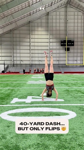 How many flips did you count? 😱 #cheer #cheerleader #cheerleading #flip #40yarddash #buccaneers