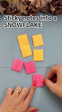 Beautiful Sticky-Note Snowflake Ornament | Easy Christmas Paper Craft ❄️ #christmasdecorations #diy