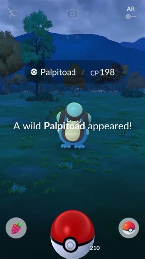 Catching Palpitoad #pokemon #palpitoad #pokemongo #pokemongame #watertype #gamingshorts
