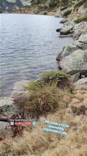 Big Valyavishko Lake- small island in the middlePirin Park wild nature hiking adventure #2