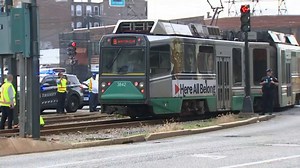 Green Line trolley derails near Packard's Corner in Allston