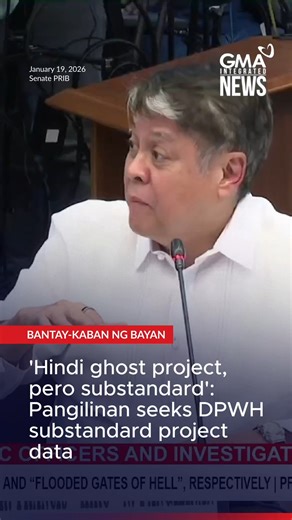 HINDI GHOST PROJECT, PERO SUBSTANDARD? Senator Kiko Pangilinan asked DPWH Undersecretary Rico Bernabe about the total number of substandard projects across the country. Bernabe said it would take time to determine the exact figures due to the challenges in compiling the data. WATCH THE LIVESTREAM: https://www.youtube.com/watch?v=yVfYFIXsrGM | GMA News