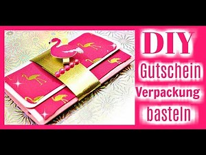 FLAMINGO Gutscheinverpackung basteln | DIY Anleitung für BASTELN MIT PAPIER